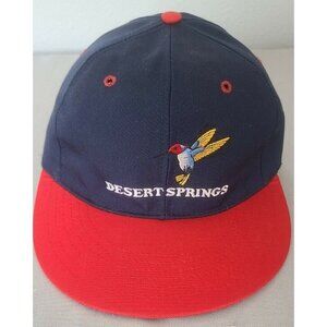 Vintage Desert Springs Golf Course Hat Cap Texace Navy w/ Red Bill Hummingbird
